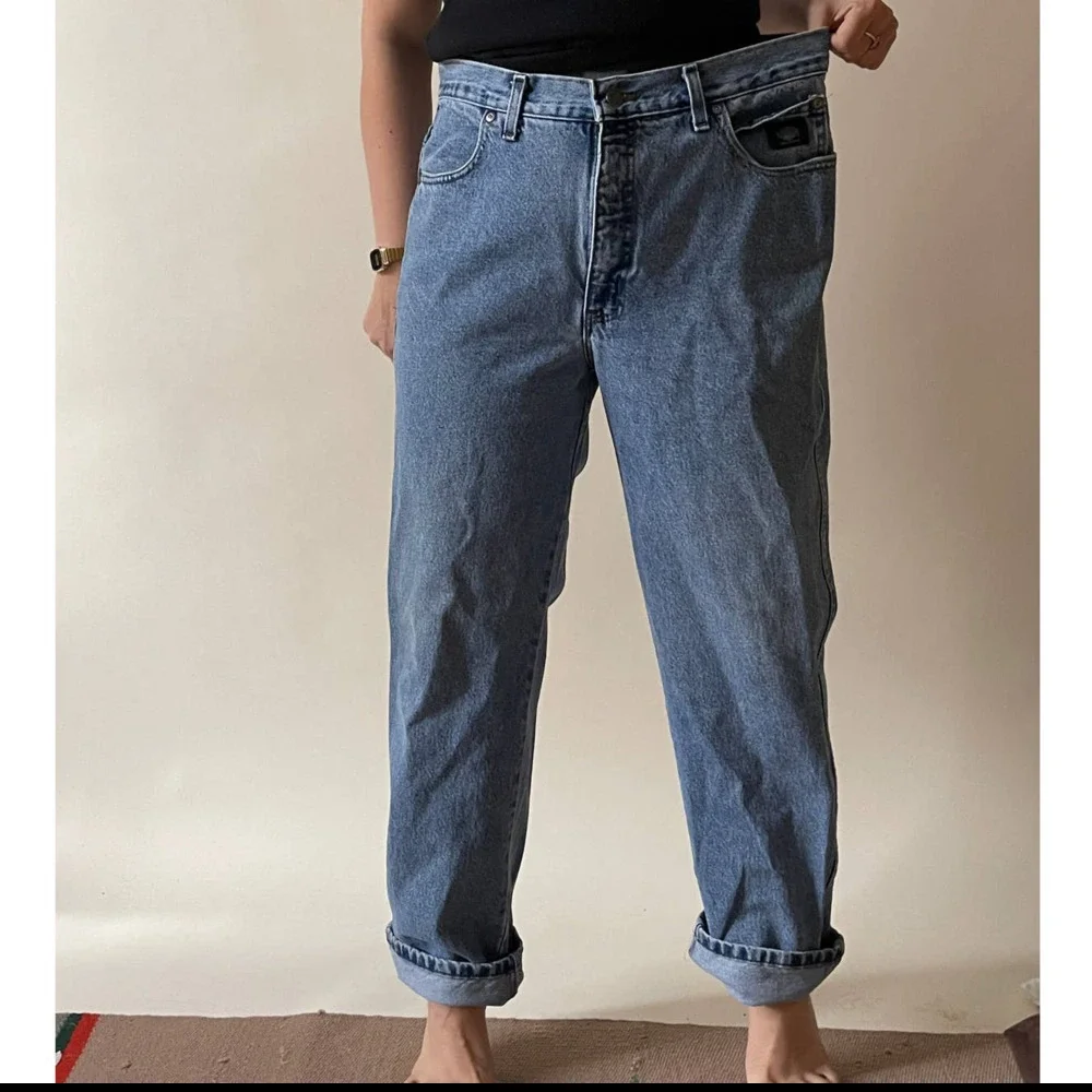 90s Vintage Harley Davidson Light Wash Straight Leg Jeans Size L - Picture 2 of 8